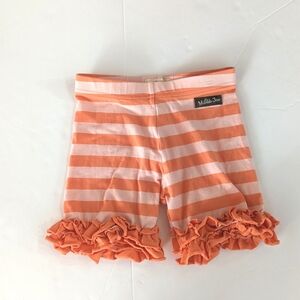 Matilda Jane Shorties Girls Sz 6 Orange Stripe Ruffle Girly Whimsical Y2k Staple